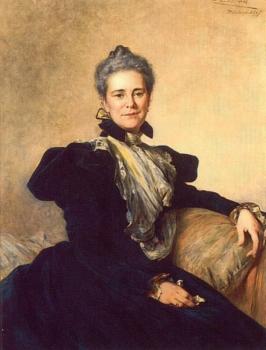 西奧博德 沙特朗 Portrait of Mrs Charles Lockhart 西奧博德 沙特朗 Portrait of Mrs Charles Lockhart